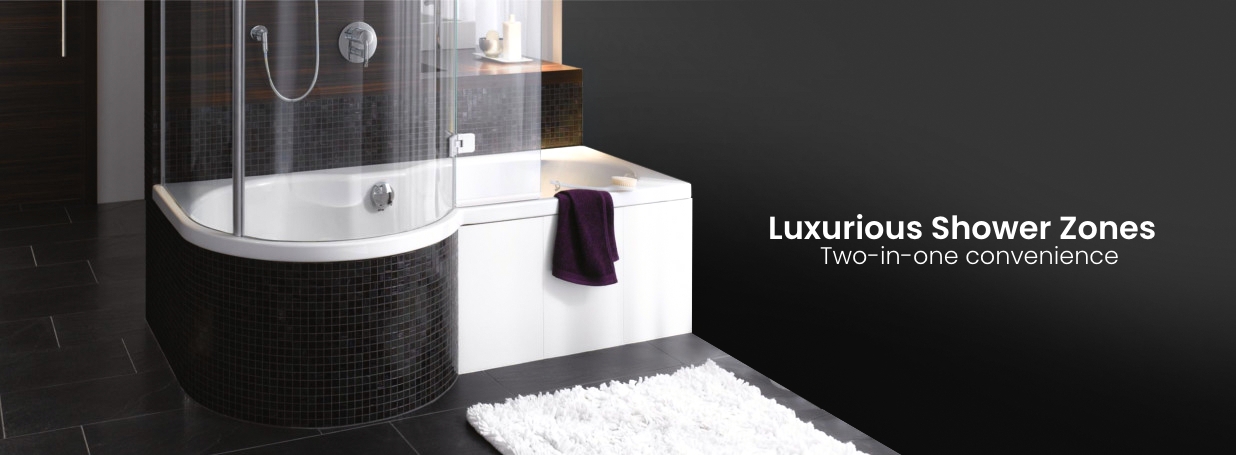 Bette Ronda bathtub with shower zone at xTWOstore